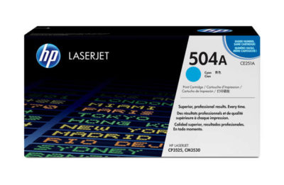 HP 504A Cyan Original LaserJet Toner Cartridge (CE251A) HP 504A Cyan Original LaserJet Toner Cartridge (CE251A)